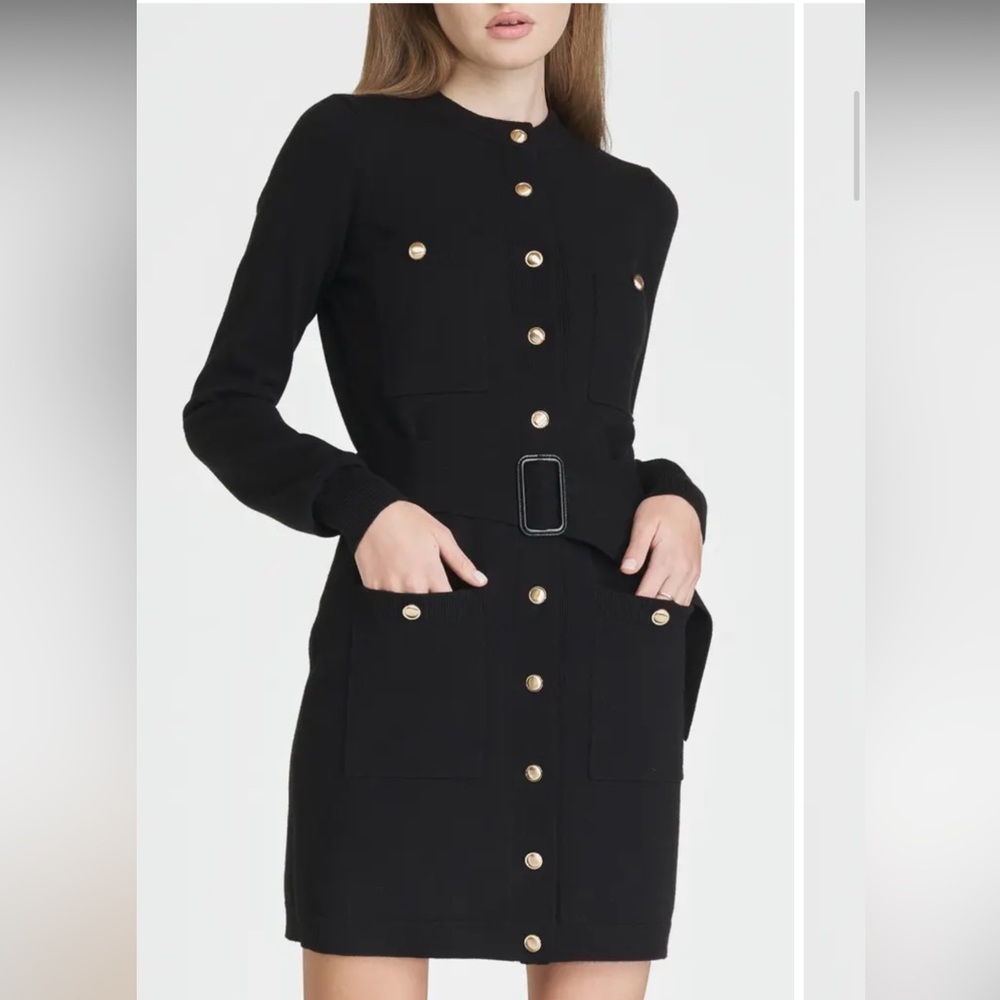 Becca Belted Long Sleeve Sweater Minidress by WAYF- XS - Picture 3 of 8